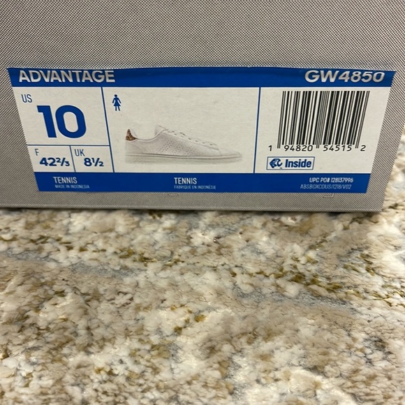 Adidas Advantage GW4850 with Leopard Heel Size 10 - Picture 6 of 6